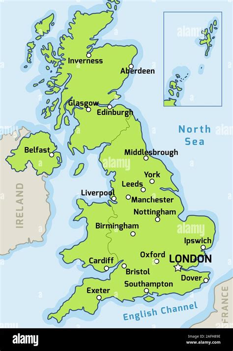 map of uk towns